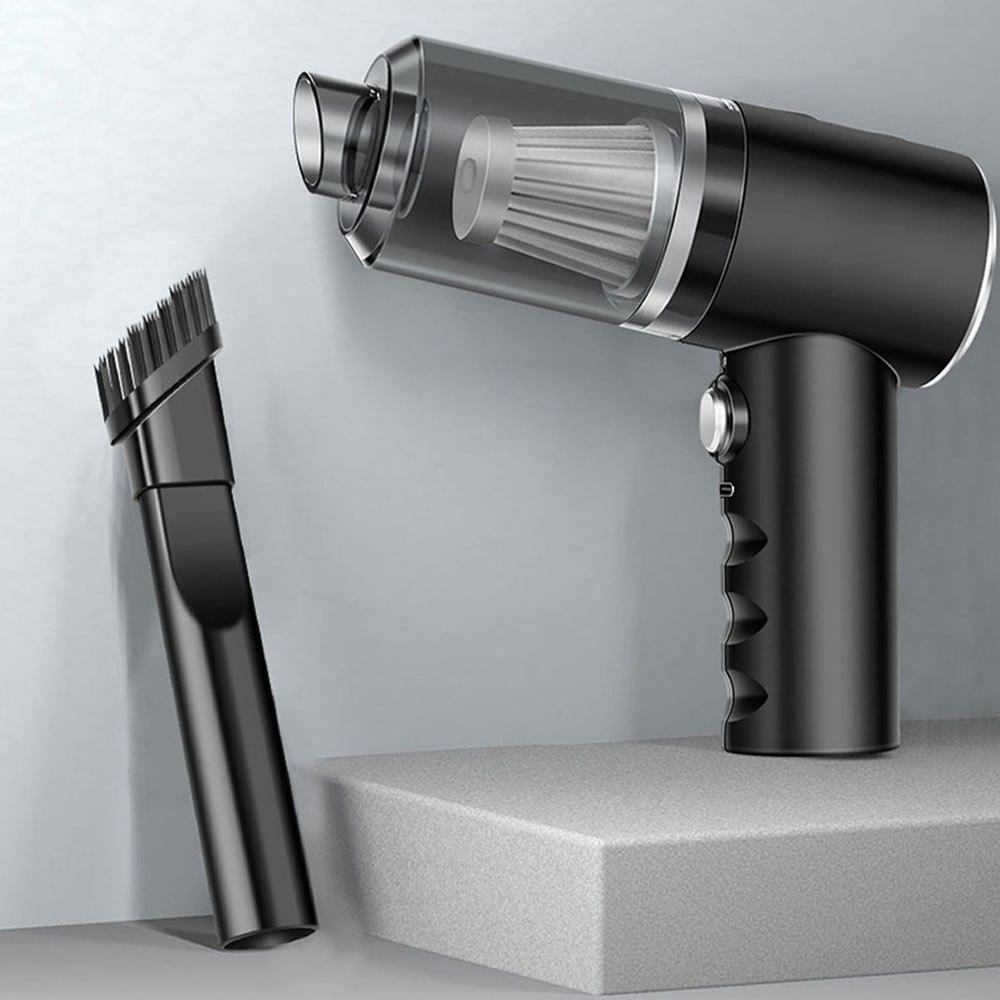 Автомобільний пилосос 120W + 3 насадки, від USB, AS-228 / Акумуляторний пилосос для машини / Бездротовий пилосос