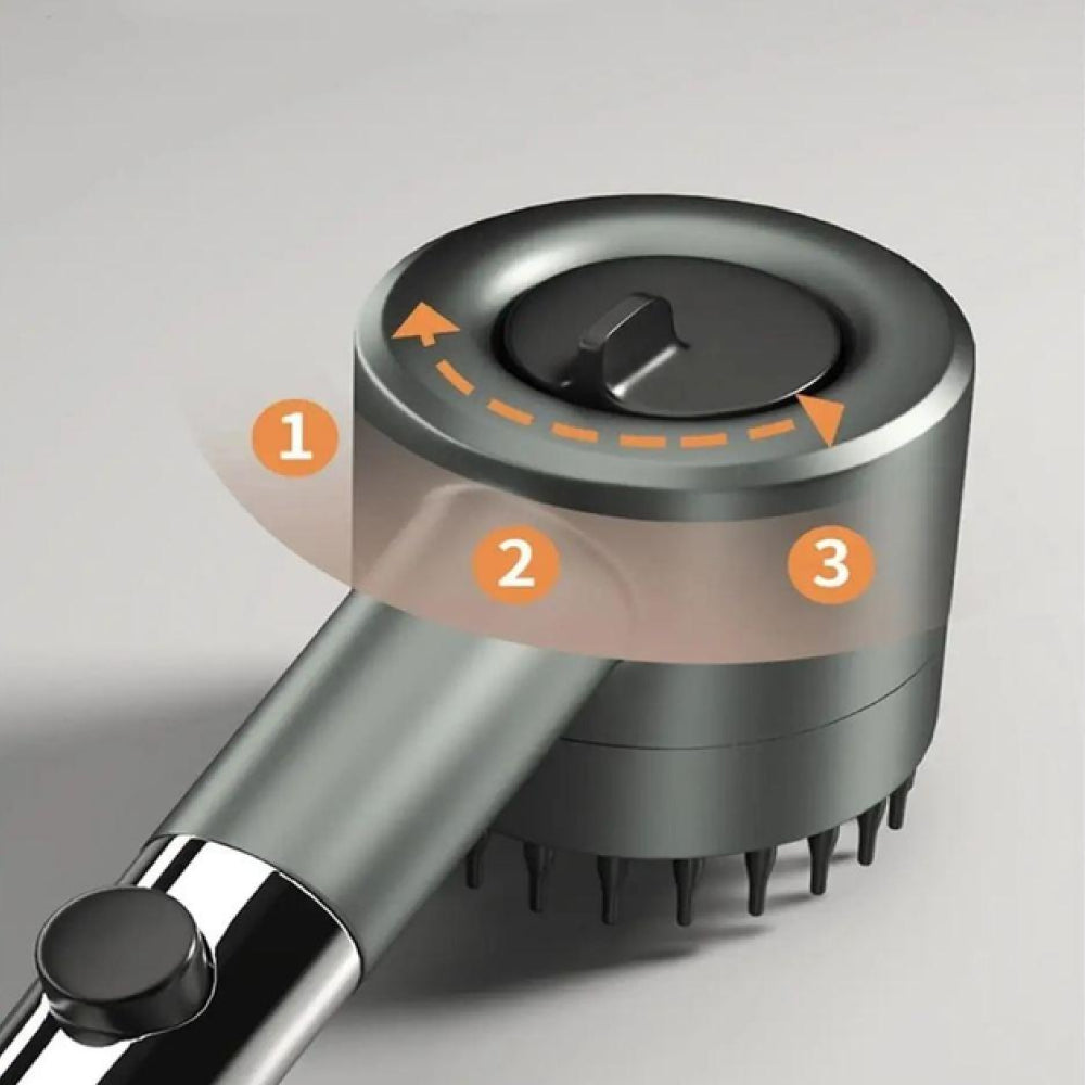 Насадка лійка для душу 3 режими + 1 фільтр, Графіт / Масажна лійка душова / Водозберігаюча душова лійка