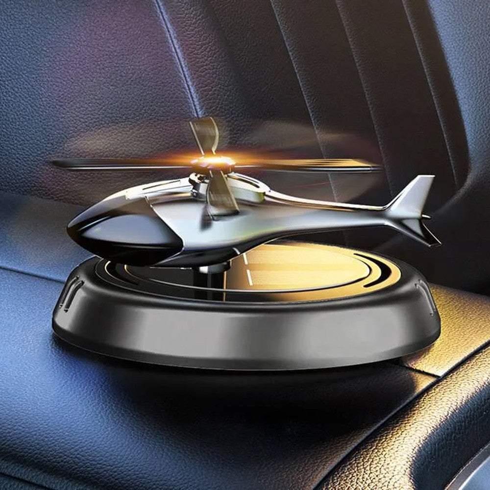 Автомобільний ароматизатор Вертоліт з роздувом на сонячній панелі, Чорний / Пахучка в авто / Ароматизатор в машину