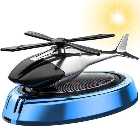 Автомобільний ароматизатор із сонячною панеллю Вертоліт, Синій / Пахучка в авто / Ароматизатор в машину