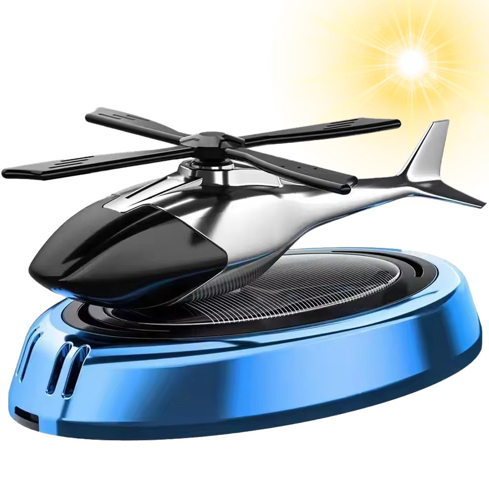 Автомобільний ароматизатор із сонячною панеллю Вертоліт, Синій / Пахучка в авто / Ароматизатор в машину