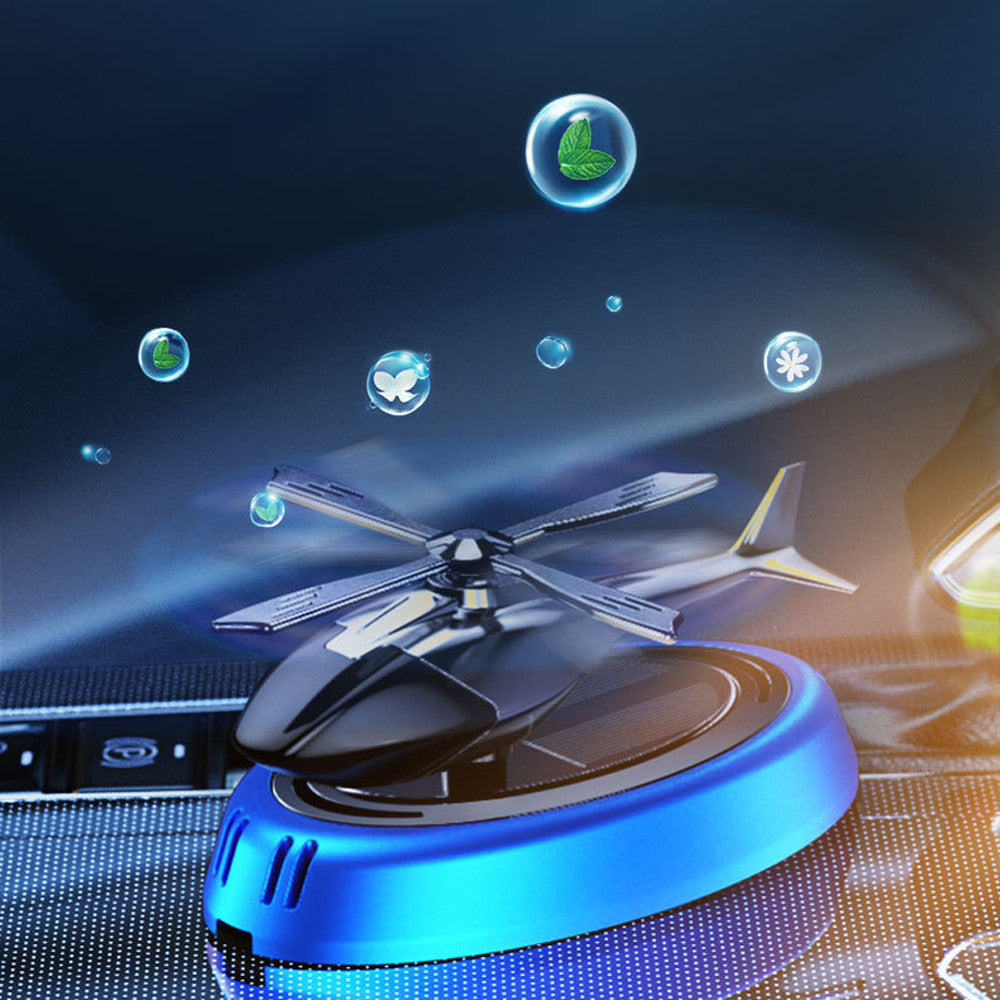 Автомобільний ароматизатор із сонячною панеллю Вертоліт, Синій / Пахучка в авто / Ароматизатор в машину