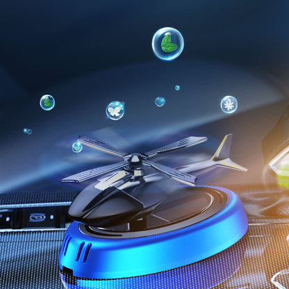 Автомобільний ароматизатор із сонячною панеллю Вертоліт, Синій / Пахучка в авто / Ароматизатор в машину