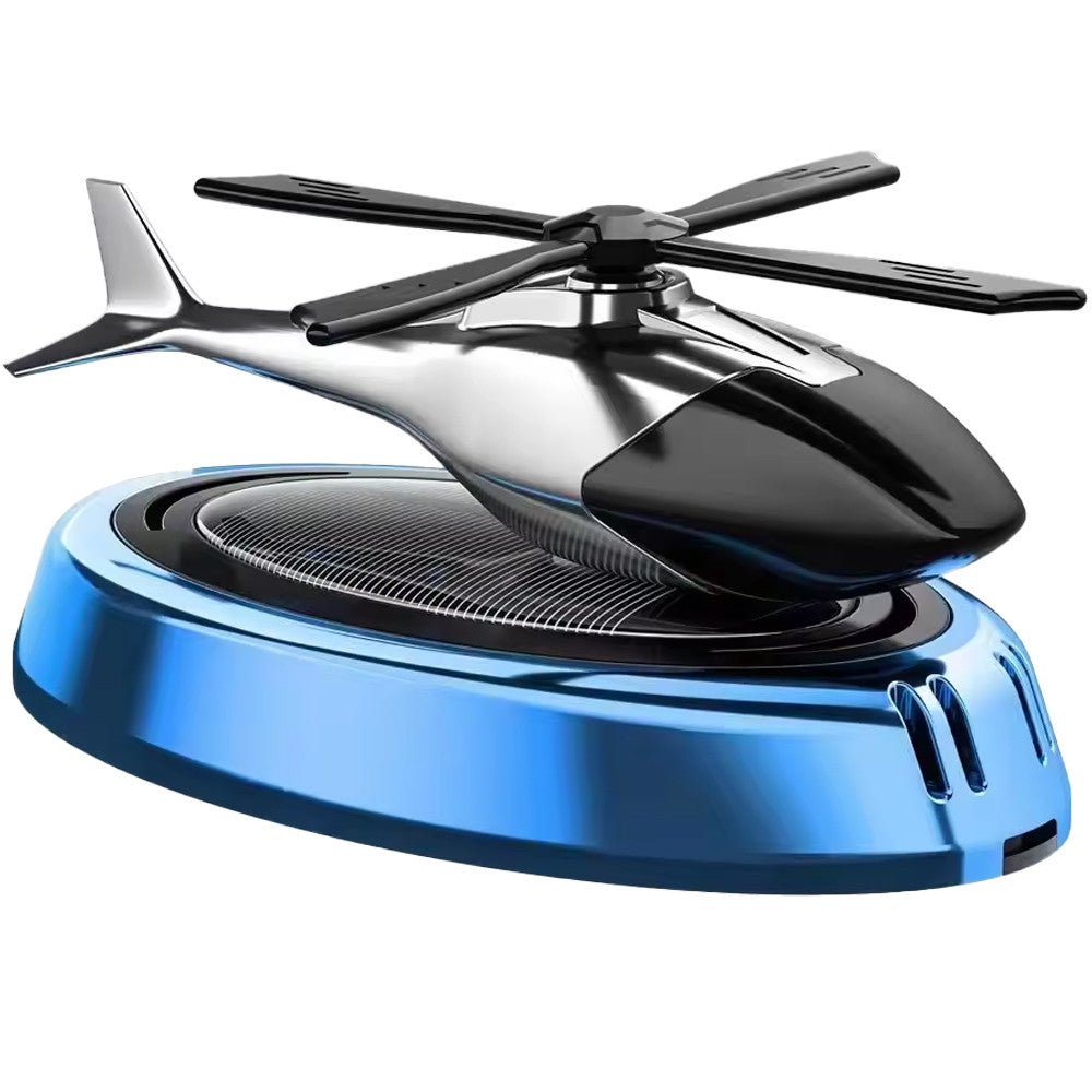 Автомобільний ароматизатор із сонячною панеллю Вертоліт, Синій / Пахучка в авто / Ароматизатор в машину