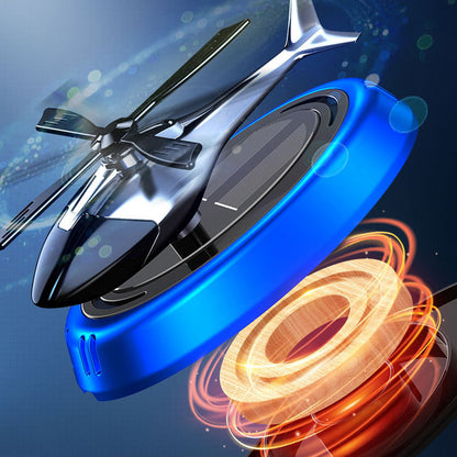 Автомобільний ароматизатор із сонячною панеллю Вертоліт, Синій / Пахучка в авто / Ароматизатор в машину