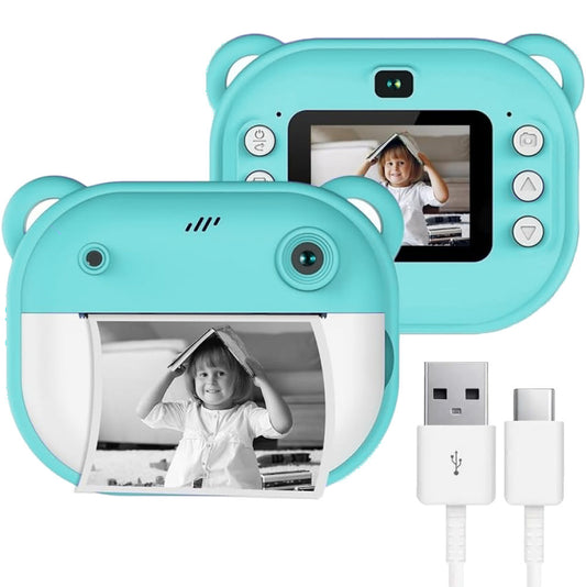 Дитяча камера миттєвого друку + 1 термопапір, Зелений / Дитяча цифрова фотокамера / Дитячий цифровий фотоапарат
