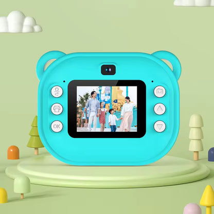 Дитяча камера миттєвого друку + 1 термопапір, Зелений / Дитяча цифрова фотокамера / Дитячий цифровий фотоапарат