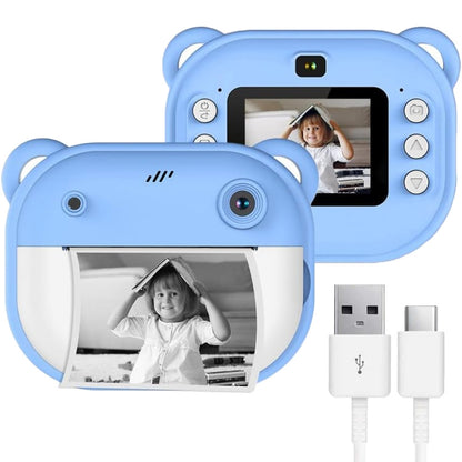 Дитяча камера миттєвого друку + 1 термопапір, Синій / Дитяча цифрова фотокамера / Дитячий цифровий фотоапарат