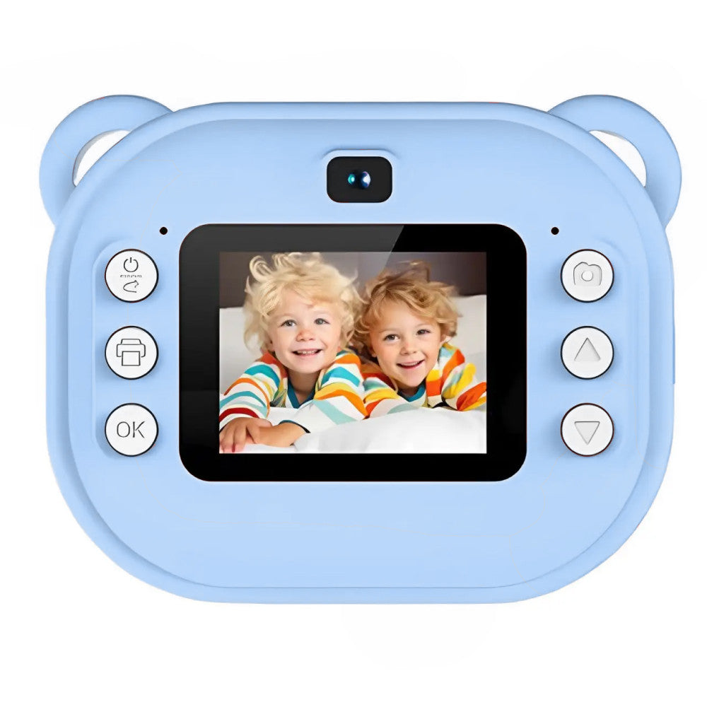 Дитяча камера миттєвого друку + 1 термопапір, Синій / Дитяча цифрова фотокамера / Дитячий цифровий фотоапарат