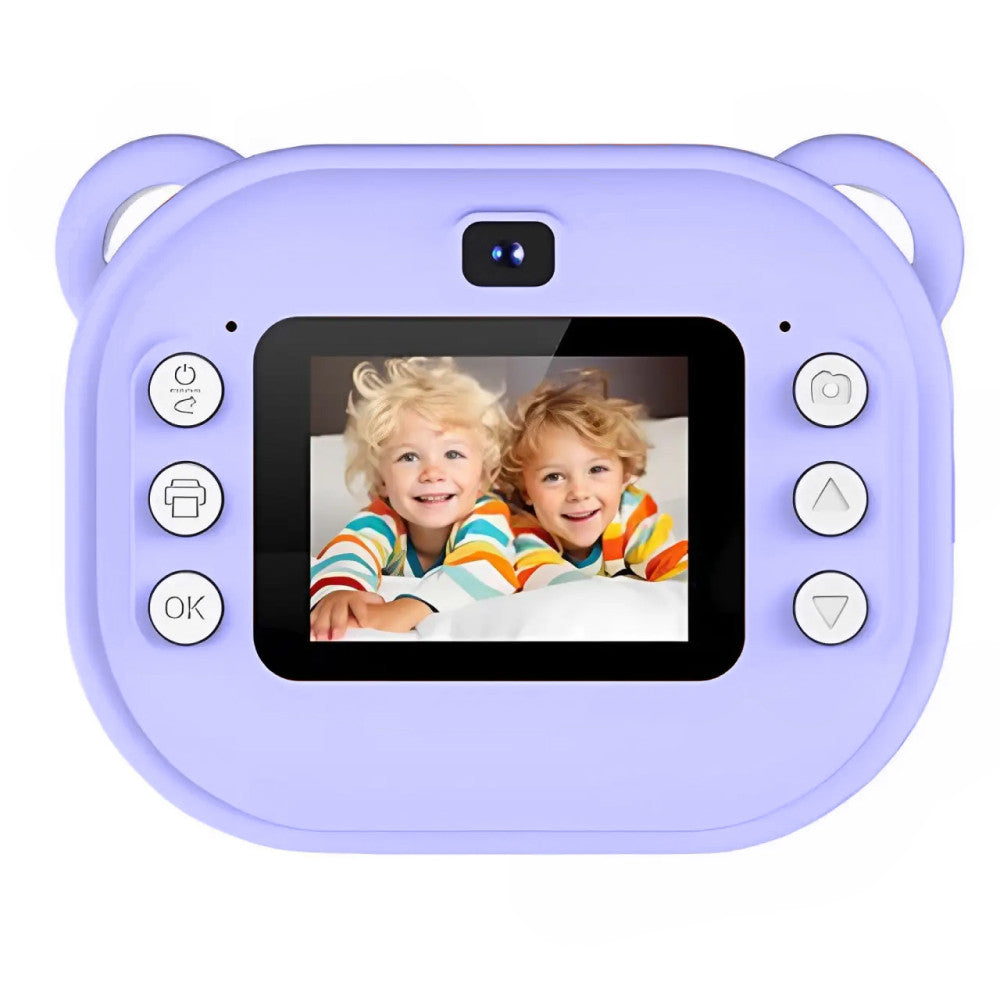 Дитяча камера миттєвого друку + 1 термопапір, Фіолетовий / Дитяча цифрова фотокамера / Дитячий цифровий фотоапарат