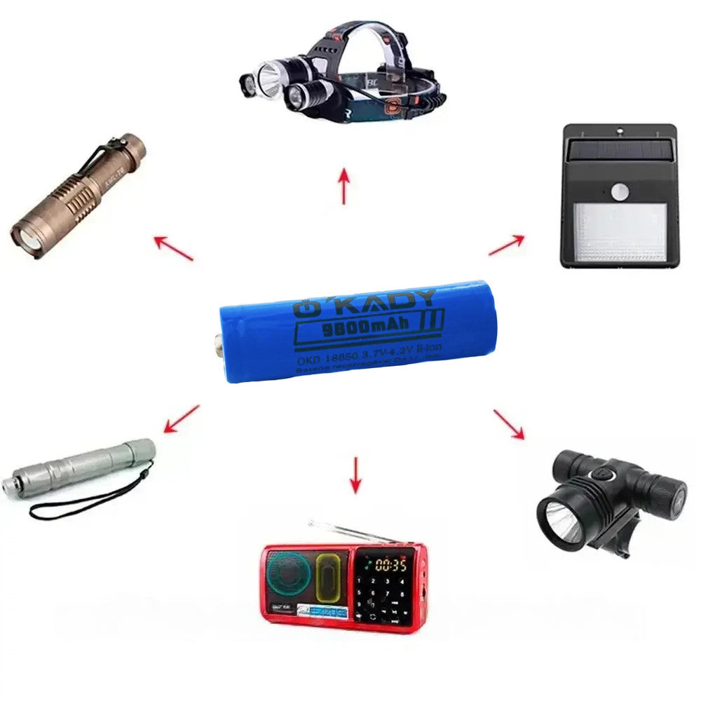 Акумулятор 18650 Li-Ion, 9800 mAh, 3,7V / Акумуляторна батарейка / Акумулятор літій-іонний