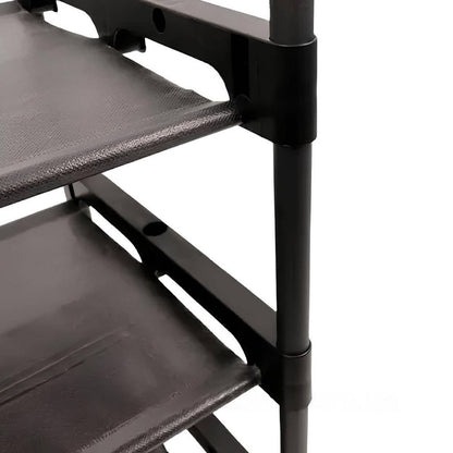 Подвійна вішалка для одягу на 3 полиці (98х58х164см) / Підлогова стійка для речей / Стійка-вішалка в передпокій