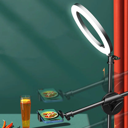 Штатив журавель для телефону з кріпленням під лампу 35-60 см, HA-19 / Настільний тримач для телефону