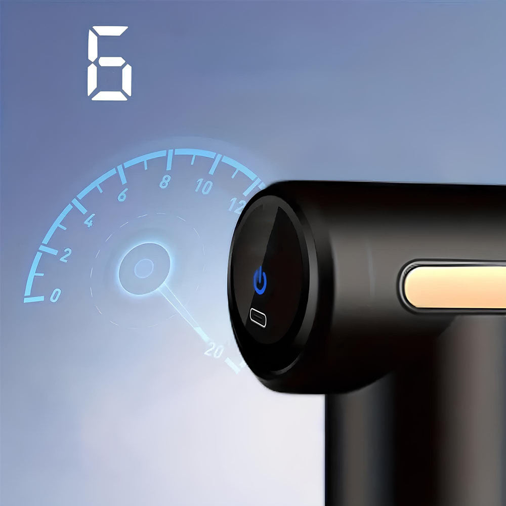 Ручний масажер перкусійний + 4 насадки, з USB, Gun Massager / Портативний масажер / Вібромасажер для тіла