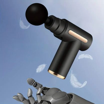 Ручний масажер перкусійний + 4 насадки, з USB, Gun Massager / Портативний масажер / Вібромасажер для тіла