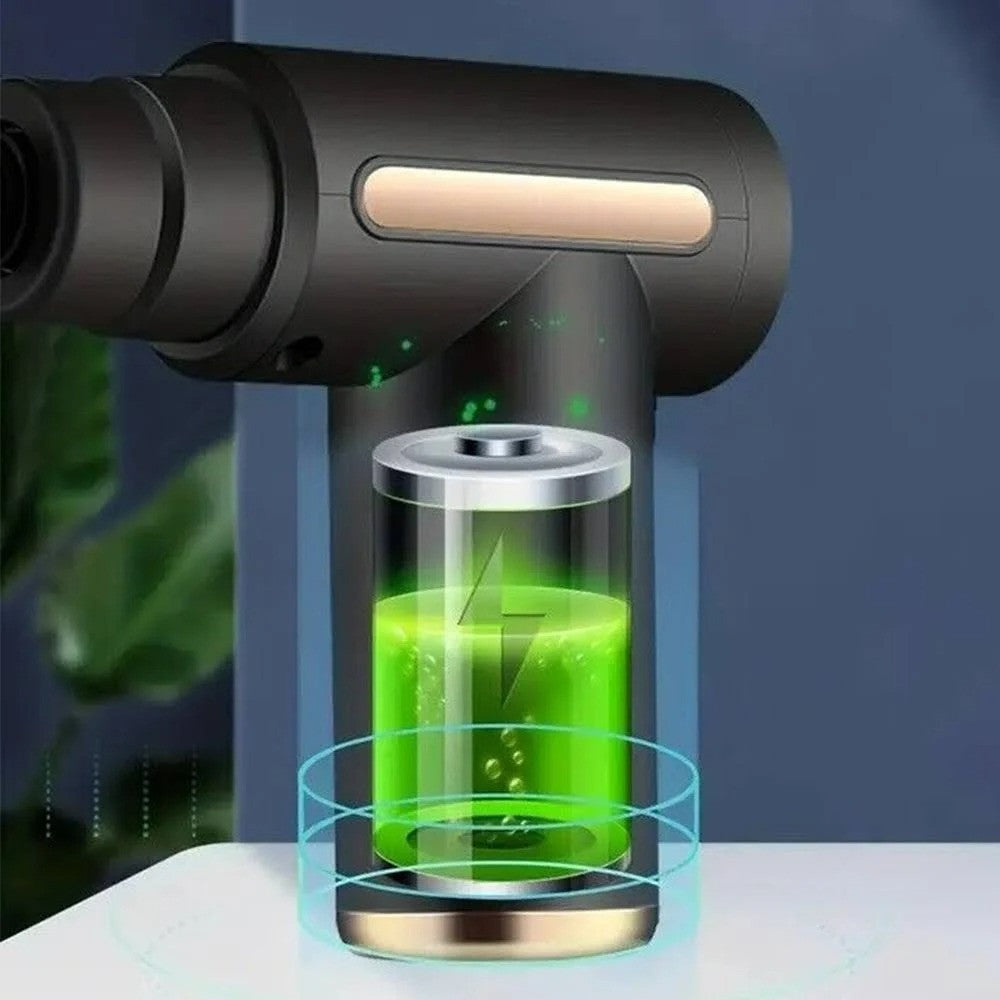 Ручний масажер перкусійний + 4 насадки, з USB, Gun Massager / Портативний масажер / Вібромасажер для тіла