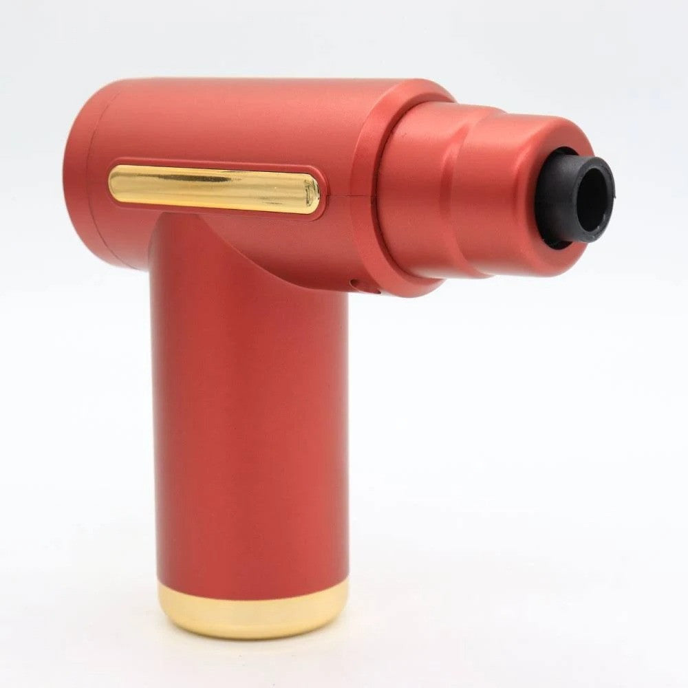 Ручний масажер перкусійний + 4 насадки, з USB, Gun Massager, Червоний / Портативний масажер / Вібромасажер для тіла