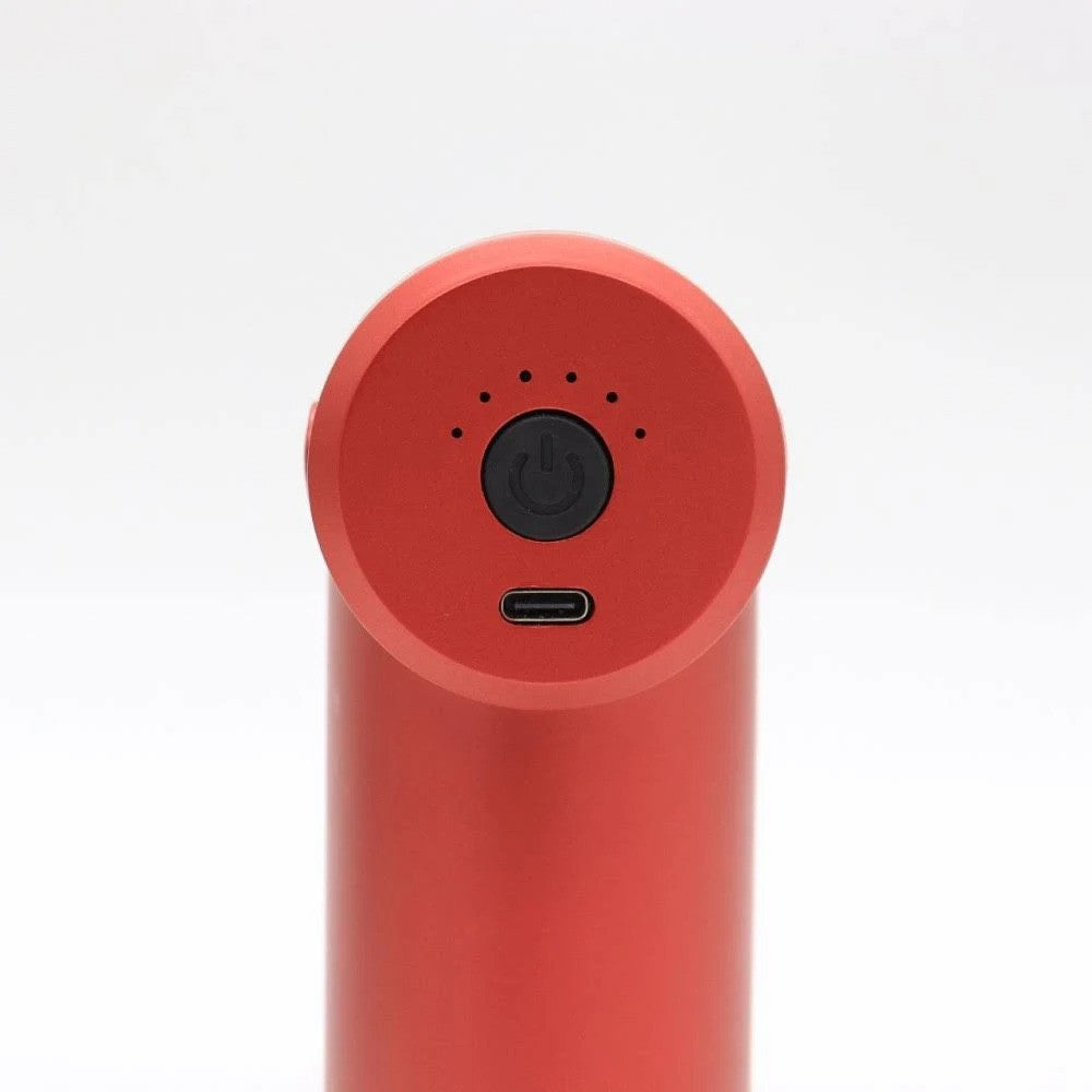 Ручний масажер перкусійний + 4 насадки, з USB, Gun Massager, Червоний / Портативний масажер / Вібромасажер для тіла