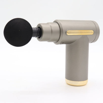 Ручний масажер перкусійний + 4 насадки, з USB, Gun Massager, Сірий / Портативний масажер / Вібромасажер для тіла