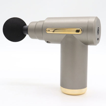 Ручний масажер перкусійний + 4 насадки, з USB, Gun Massager, Сірий / Портативний масажер / Вібромасажер для тіла