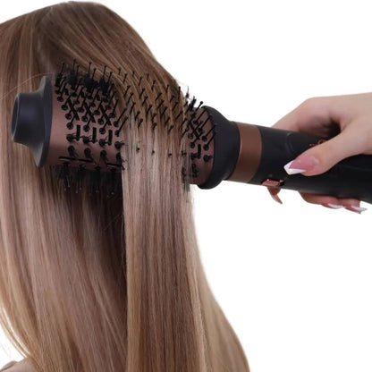 Фен стайлер для укладки волос 6в1, 1000Вт + 6 насадок, от сети, VGR V-491 / Фен-щетка для завивки волос