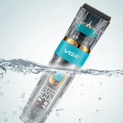 Акумуляторна машинка для стрижки волосся + 6 насадок, з USB, VGR V-695 / Бездротовий тример для стрижки