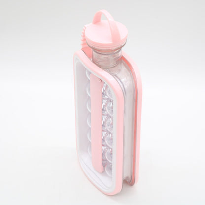 Силіконова форма для льоду на 17 кульок ICE CUBE TRAY, Рожевий / Форма для круглого льоду / Пляшка для льоду