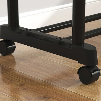 Підлогова вішалка для одягу, 143х96х42 см / Подвійна стійка для одягу / Вішалка з полицею для взуття