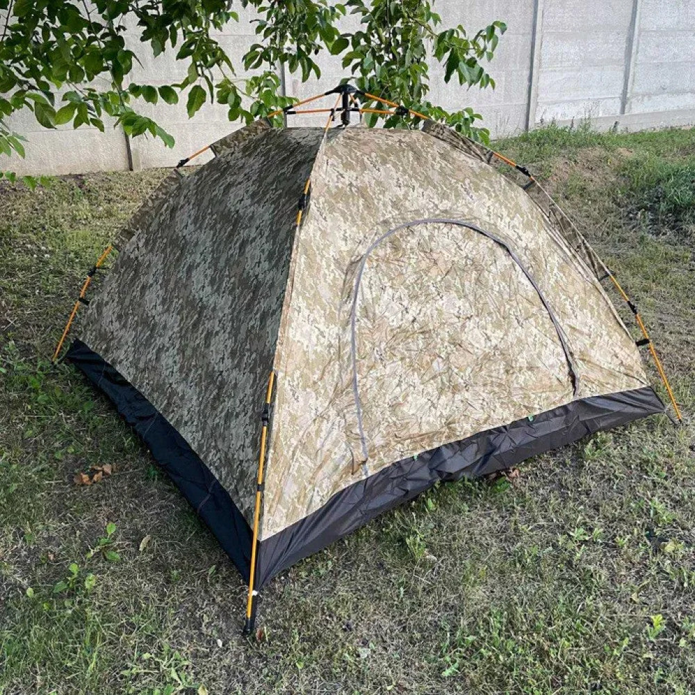 Намет автоматичний 2-х місний, 200х130 см, Піксель / Туристичний намет / Намет для кемпінгу