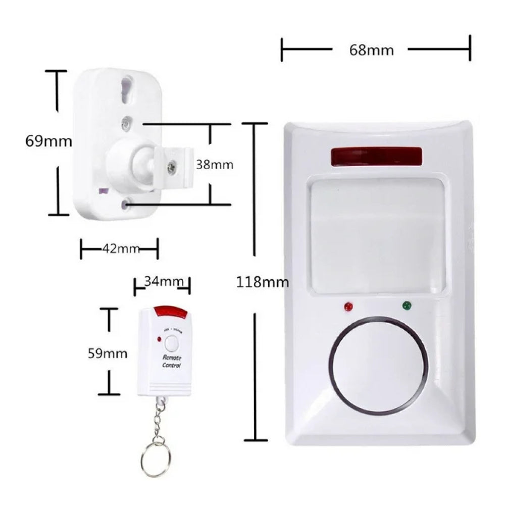 Бездротова сигналізація з датчиком руху та 2 пультами, 110 YL / Сенсорна сигналізація для дому