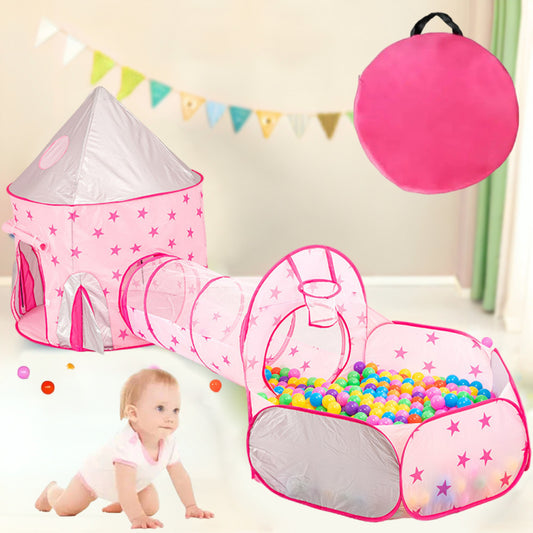 Дитячий будиночок намет з тунелем та басейном для кульок / Намет дитячий / Ігровий намет для дітей