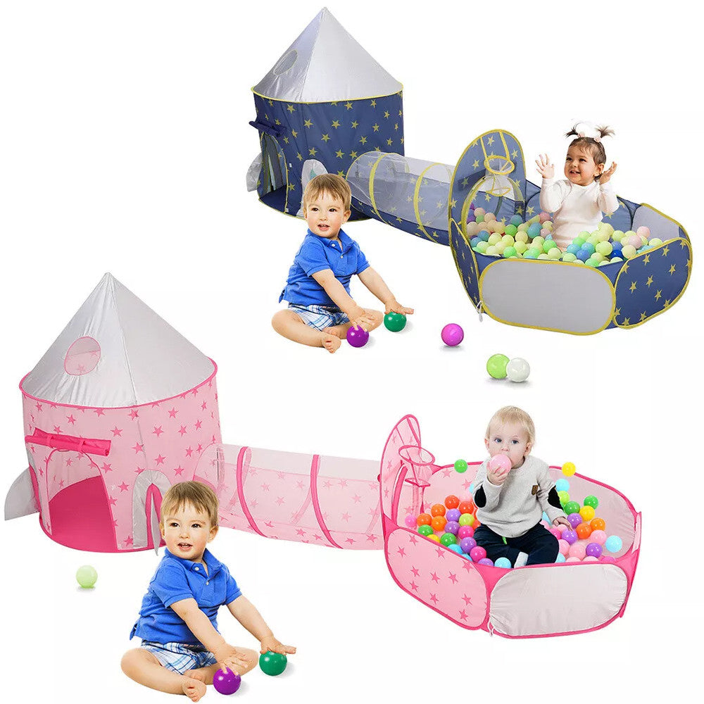 Дитячий будиночок намет з тунелем та басейном для кульок / Намет дитячий / Ігровий намет для дітей