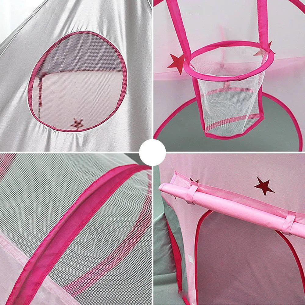 Дитячий будиночок намет з тунелем та басейном для кульок / Намет дитячий / Ігровий намет для дітей