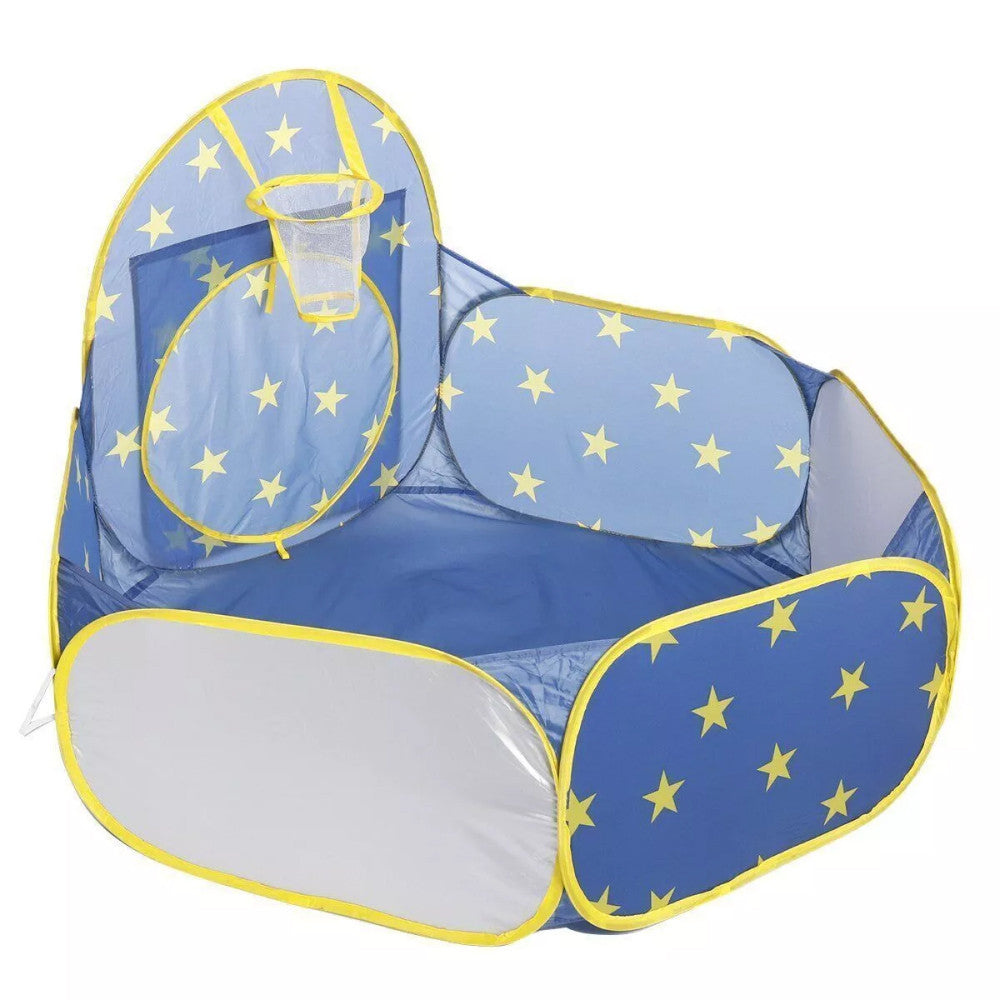 Дитячий будиночок намет з тунелем та басейном для кульок, Синій / Намет дитячий / Ігровий намет для дітей