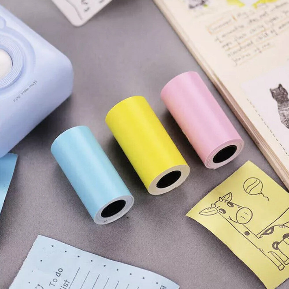 3 шт Кольоровий термопапір для міні принтера 57х25мм / Папір для термопринтера / Папір для міні принтера