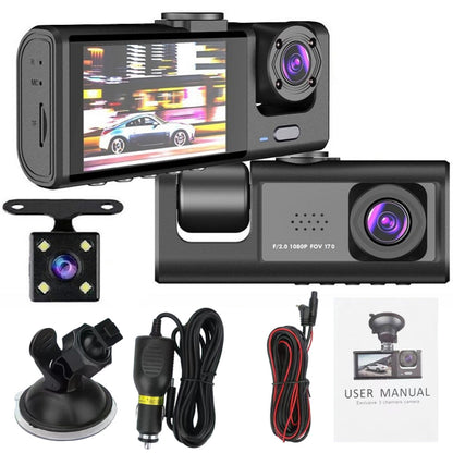 Відеореєстратор з трьома камерами 1080P / Реєстратор в машину / Автореєстратор / Відеореєстратор для авто