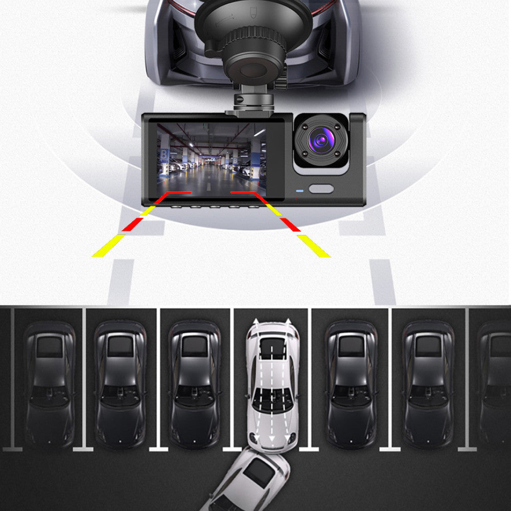 Відеореєстратор з трьома камерами 1080P / Реєстратор в машину / Автореєстратор / Відеореєстратор для авто