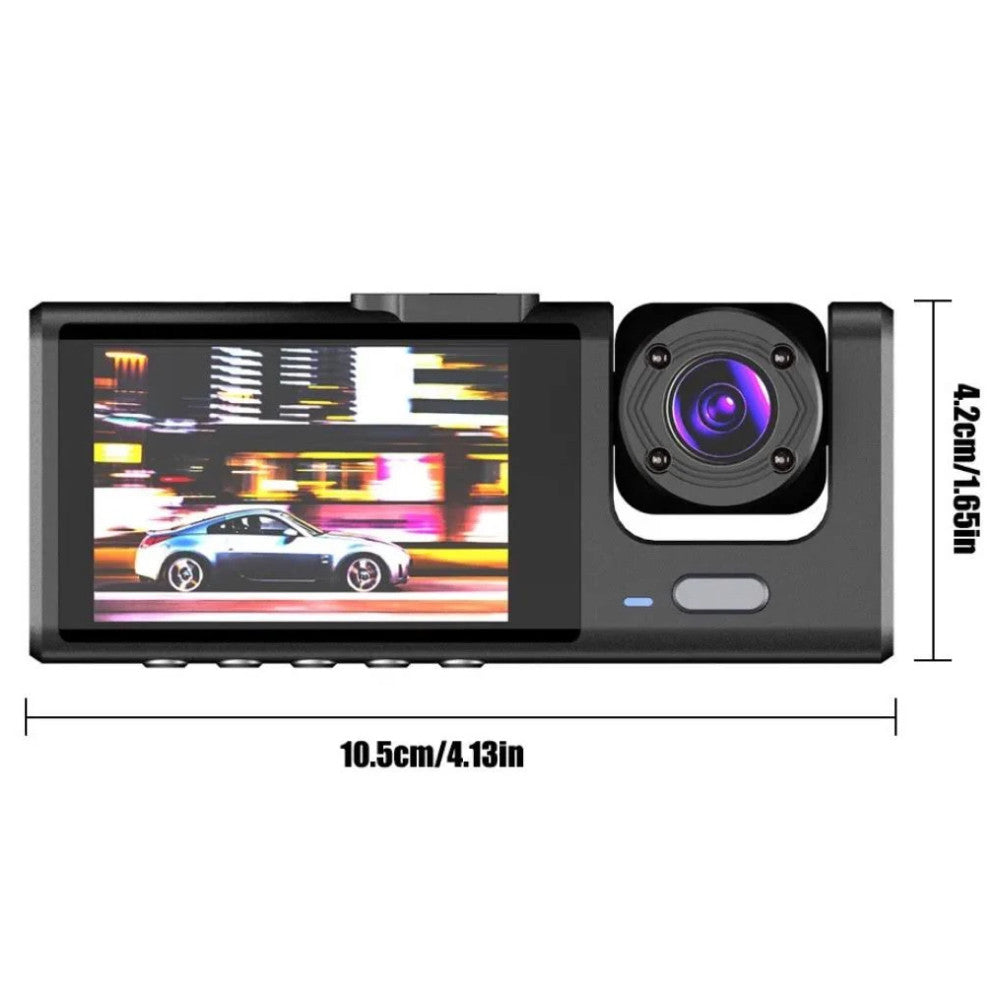 Відеореєстратор з трьома камерами 1080P / Реєстратор в машину / Автореєстратор / Відеореєстратор для авто