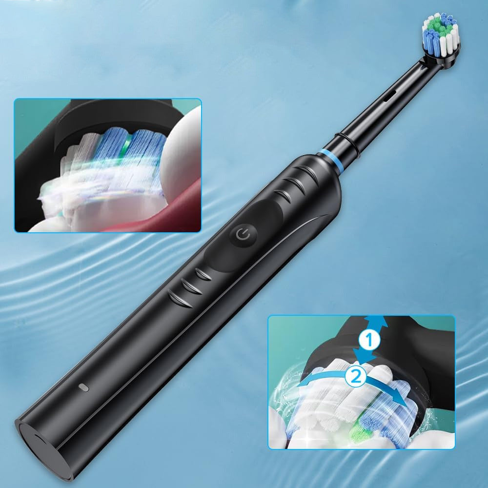 Електрична зубна щітка + 4 насадки, 3 режими, з USB / Акумуляторна щітка для зубів / Електрощітка для зубів