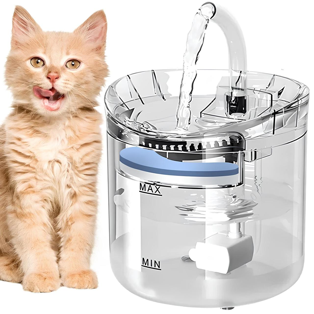 Автоматична поїлка-фонтан для котів та собак, 1,8л, від USB / Питний фонтанчик для тварин