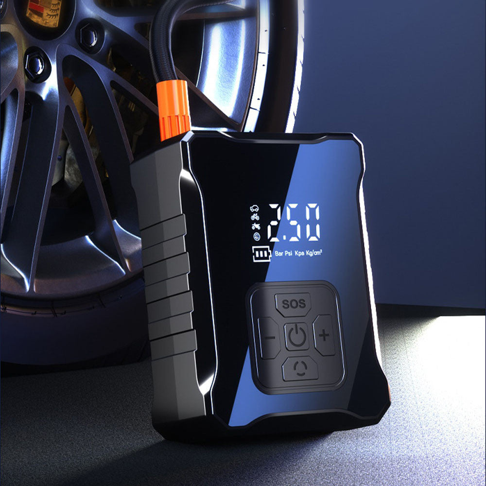 Портативний компресор з акумулятором 6000mAh, 150PSI, 120W / Автомобільний насос / Автокомпресор