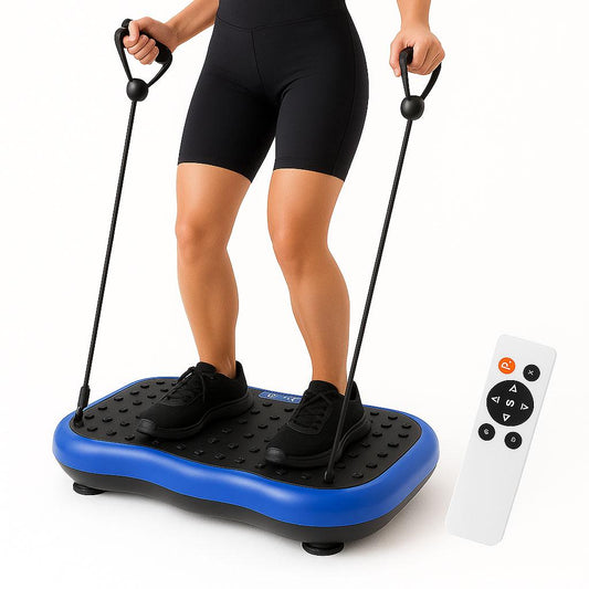 Платформа вібраційна для тренувань до 120кг + пульт, Синя / Віброплатформа для схуднення / Фітнес-платформа