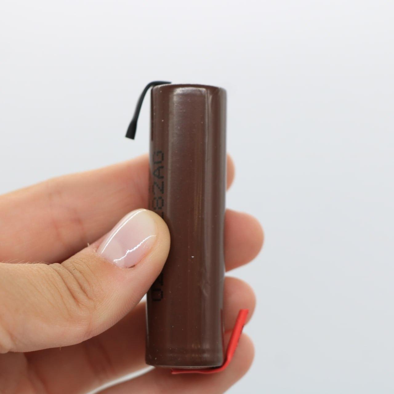 Акумулятор 18650 з контактами під паяння, 3000 мАг, 20А / Високострумовий акумулятор для паяння