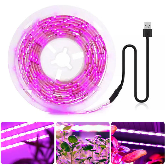 5м Світлодіодна фітолента для рослин від USB / LED стрічка для розсади / Фітострічка для вирощування рослин