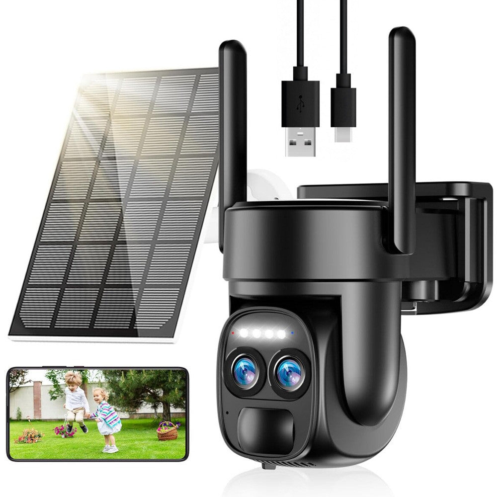 Камера відеоспостереження 4G із сонячною панеллю SZSINOCAM QG6 / Вулична камера з датчиком руху 1080P