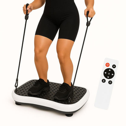 Платформа вібраційна для тренувань до 120кг + пульт, Біла / Віброплатформа для схуднення / Фітнес-платформа