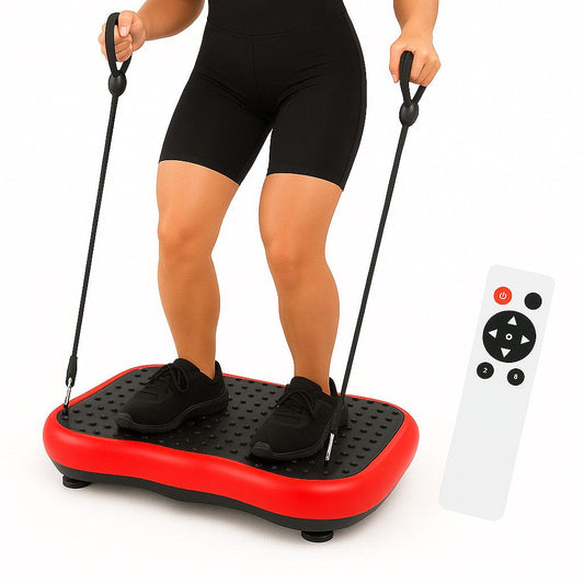 Віброплатформа для тренувань до 120 кг + пульт, Червона / Фітнес-вібратор