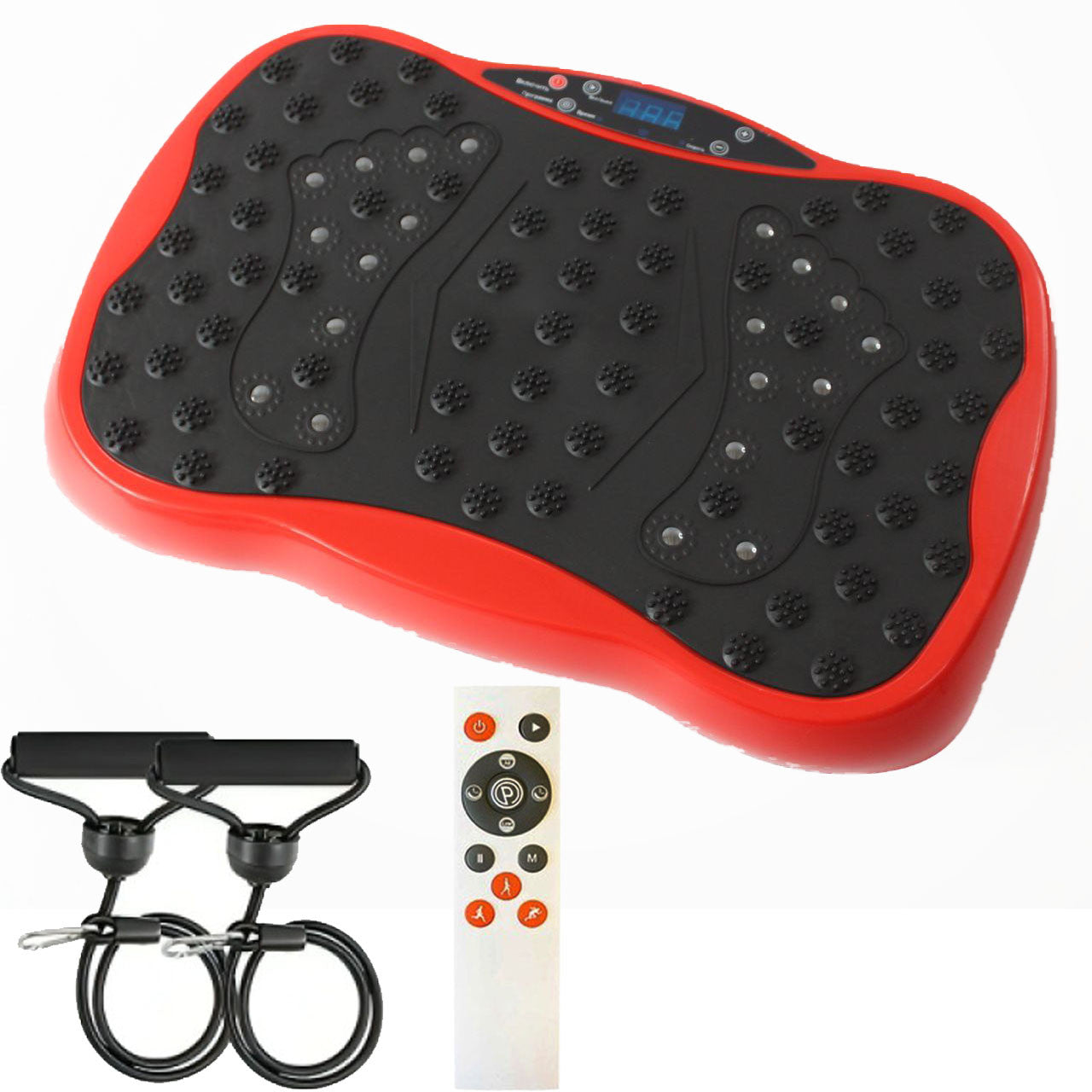Віброплатформа для тренувань до 120 кг + пульт, Червона / Фітнес-вібратор