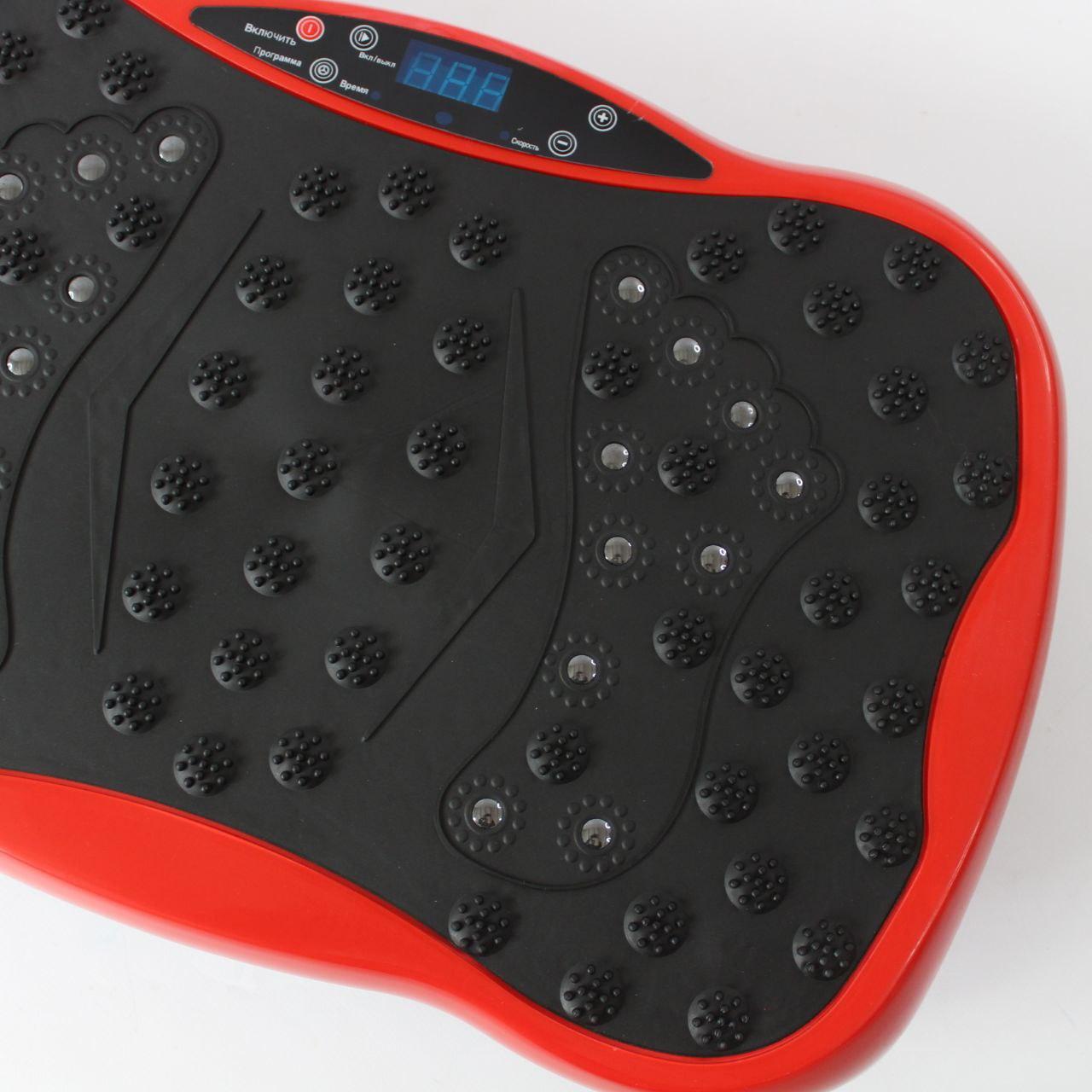 Віброплатформа для тренувань до 120 кг + пульт, Червона / Фітнес-вібратор
