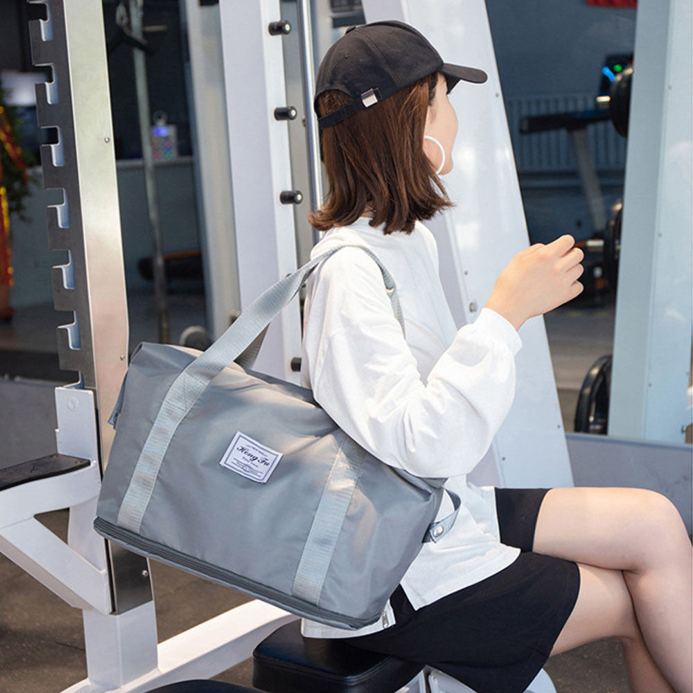 Сумка жіноча 55х42х21см, XL-1029, Сіра / Складна сумка для подорожей / Сумка-трансформер